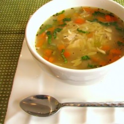 Chicken, Basil and Orzo Soup