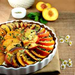 Peach & Goat Cheese Tart