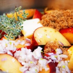 Fresh Peach and Bourbon Sauce