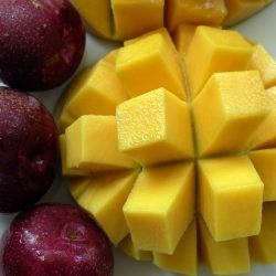 Mangoes and plums