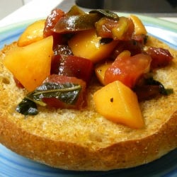 Cantaloupe & Tomato Bruschetta