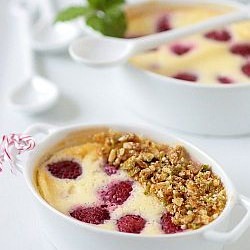 Mascarpone Raspberry Gratins