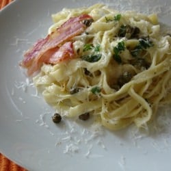 Bacon and Oregano Homemade Pasta