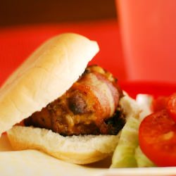 Cheddar Bacon Wrapped Hamburgers