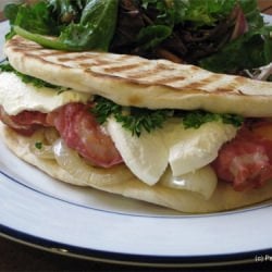 Pancetta, Shrimp Flatbread Panini