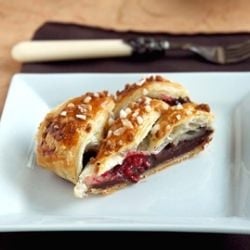 Chocolate and Raspberry Danish Braid