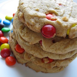 Peanut Butter Cookies with M&M’s