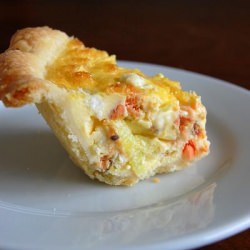 Salmon, Leek and Goat Cheese Quiche