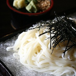 Translucent, Cold White Noodles