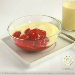 Rhubarb Compote with Vanilla Sauce
