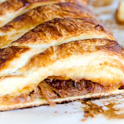 Barbecue Pulled Pork Danish Braid