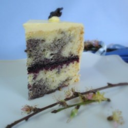 Marbled Lemon-Blueberry Butter Cake
