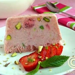 Strawberry Parfait with Pistachio Brittle
