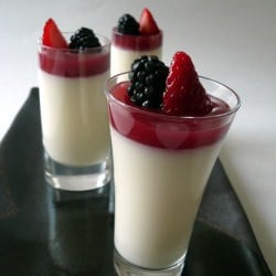 Panna Cotta with Raspberry Sauce