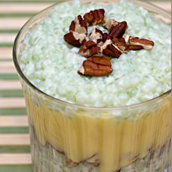 Tapioca Pudding with Banana Custar