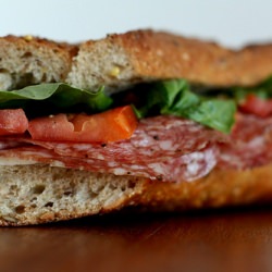 Caprese Sandwich with Soppresata