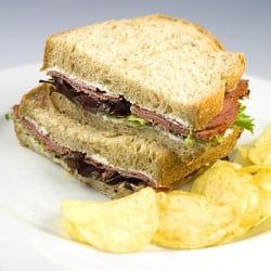 Pastrami & Cream Cheese Sandwich