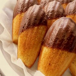 Chocolate-Dipped Orange Madeleines