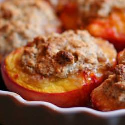 Baked Peaches…