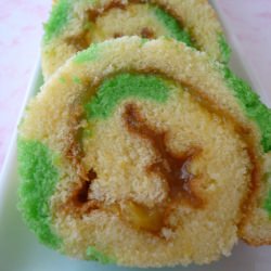 Pandan Flavor Swiss Roll