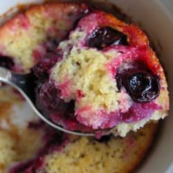 Blueberry Lemon Pudding Cakes