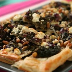 Spinach, Pinenut and Feta Tart