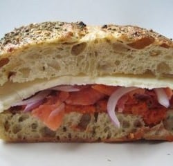 Smoked Salmon on Ciabata