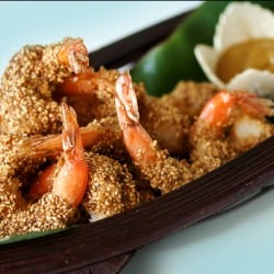 Sesame Shrimp with Honey Mustard Sauce