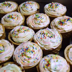 Confetti Ice Cream Cone Cupcake