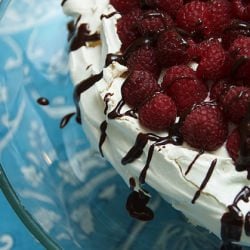 Raspberry Chocolate Pavlova