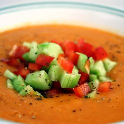 Lazy Heirloom Tomato Gazpacho