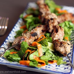 Beef Satays over Thai Salad