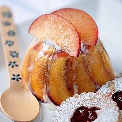 Jasmine Tea Ice Cream & Plums