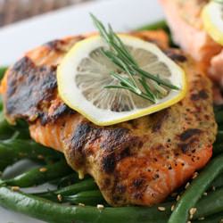 Herb Mustard Glazed Salmon