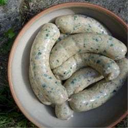 French Boudin Blanc with Prunes