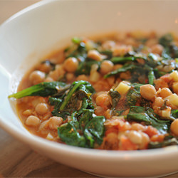 Chickpea, Potato, and Spinach Stew