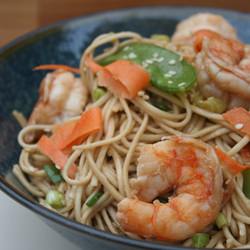 Cold Soba Noodles with Shrimp