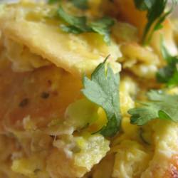 Eggs with Fried Tortillas & Salsa