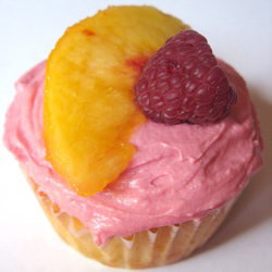 Peach Melba Cupcake