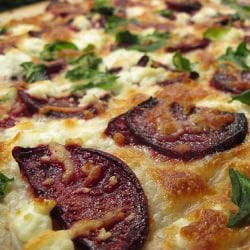Roasted Beet, Goat Cheese Pizza