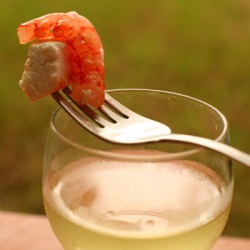 Raw Shrimp with Ricotta Cheese
