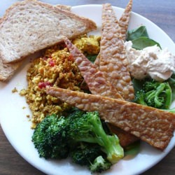 Vegan Tofu Scramble with Tempeh