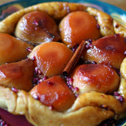 Pear Pomegranate Tarte Tatin