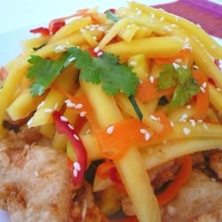 Crispy Chicken with Mango Salad