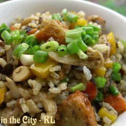 Vegetarian Olive Leaves Fried Rice