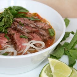 Aromatic Rice-Noodle and Beef Soup
