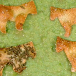 Lavash Crackers with Fava Hummus