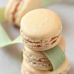 Saffron Pumpkin Macarons