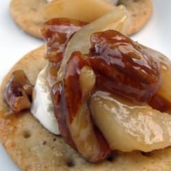 Brie with Caramel-Pecan & Pears