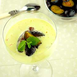 Zabaione with Brandies Plums